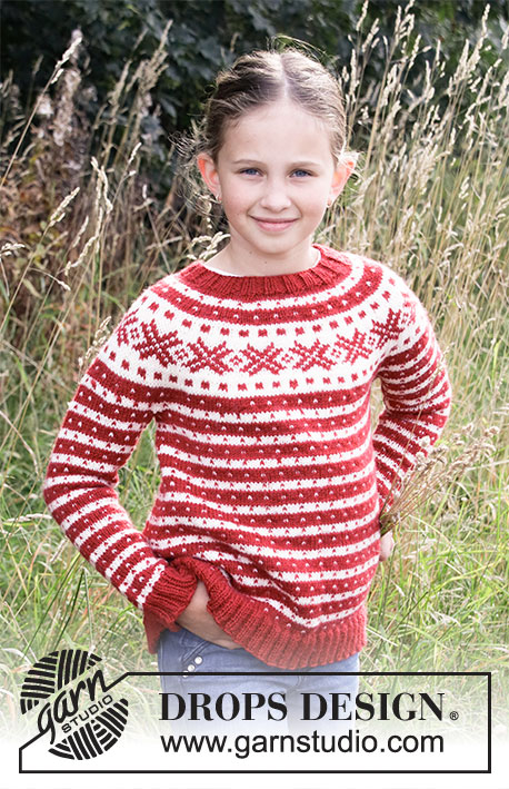 34-32 Candy Cane Lane Kids by DROPS Design