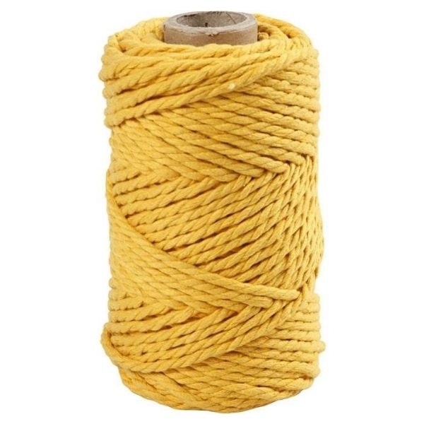 Macramé-reb 4 mm Gul