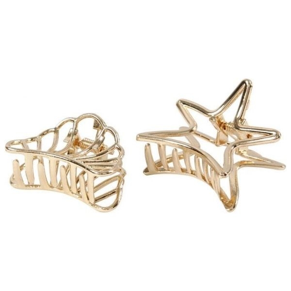 Hårspænder, forgyldt, 2 stk