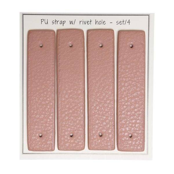 Go Handmade Remme til nitter, 8,5 x 1,8 cm, 4 stk Rosa