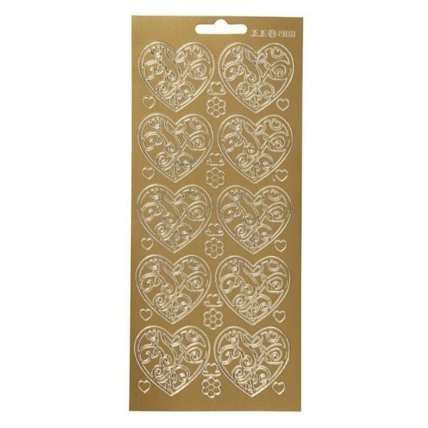 Stickers, Julehjerter, 1 ark