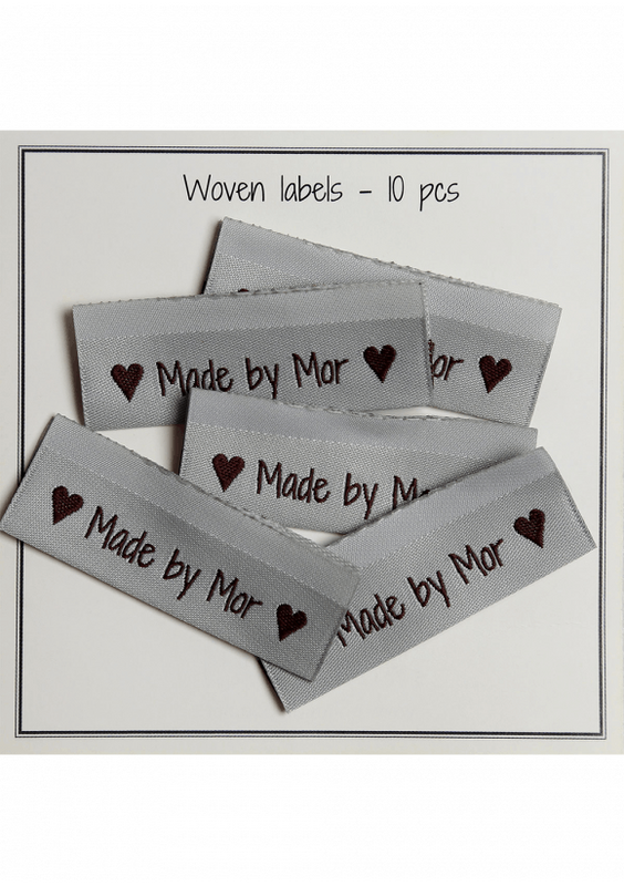 Go Handmade Vævede labels, Made by Mor, 50 x 11,5 mm, 10 stk