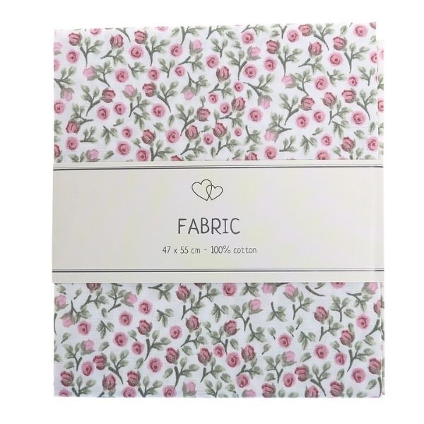 Go Handmade Stof Roser på hvid