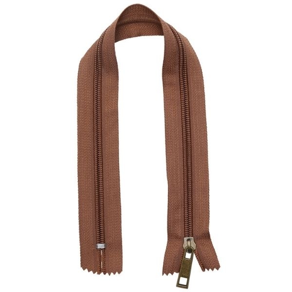 Go Handmade Nylon Lynlås 40 cm, Terracotta