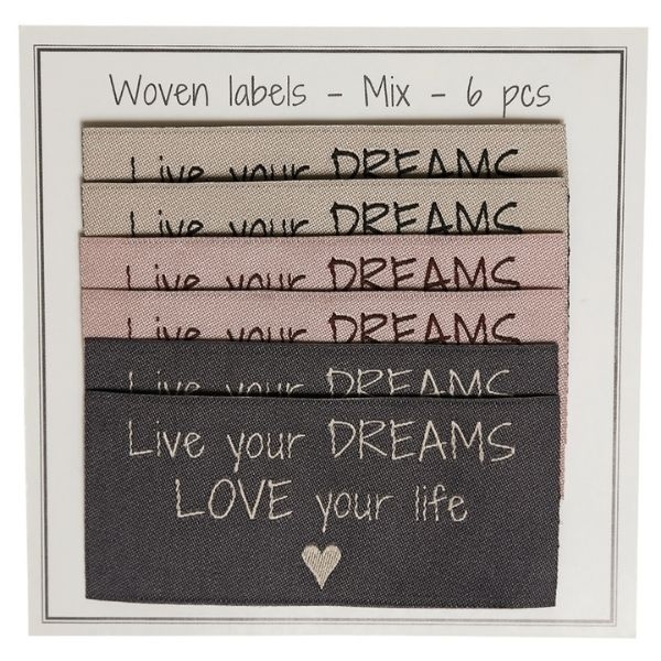 Go Handmad Vævet Labels, 65 x 30, 6 stk.