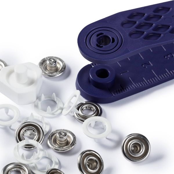 Prym Jersey Trykknapper med Værktøj Hvid, 10 mm