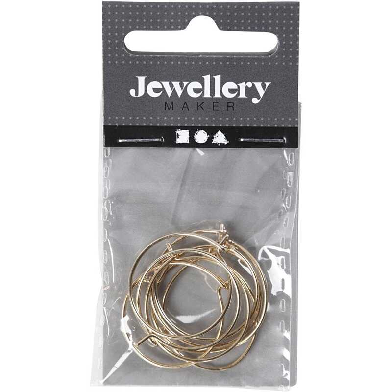 Creoler 20 mm, 8 stk Forgyldt