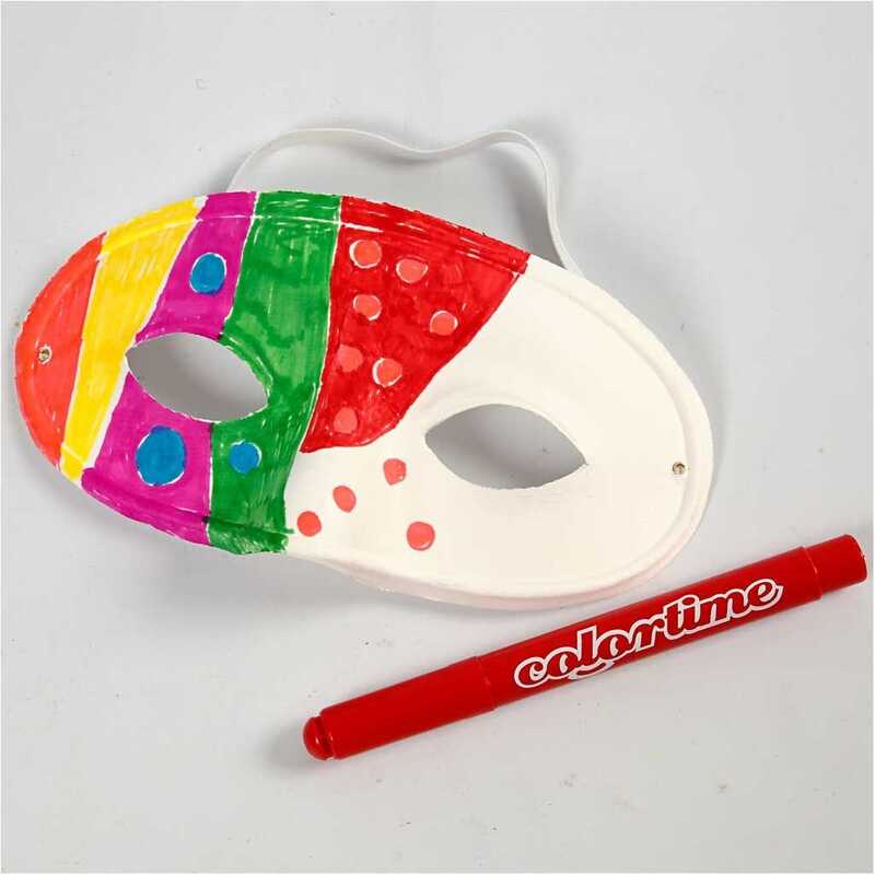 Halvmaske, Hvid,10 stk