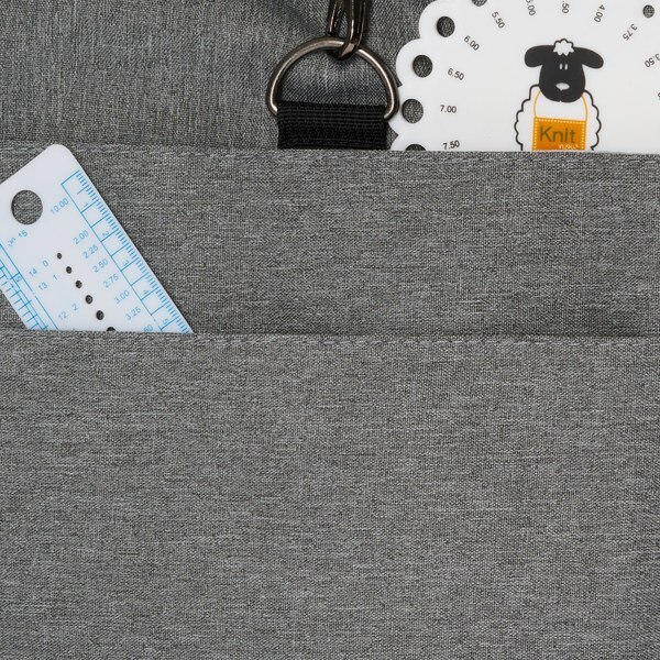 Garntaske stor, lysegrå