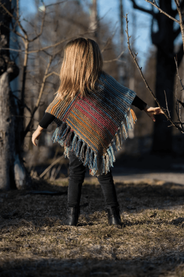 92378 Yksinkertainen ainaoikeaommel lasten poncho