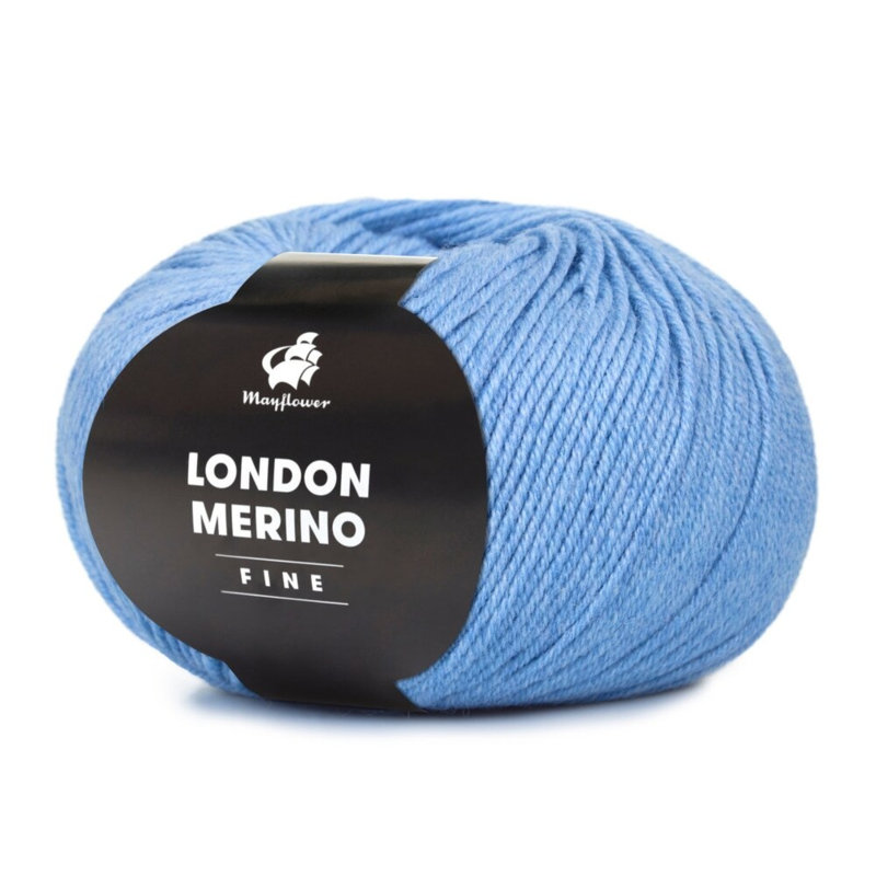 Mayflower London Merino Fine 033 Melange Taivaansininen