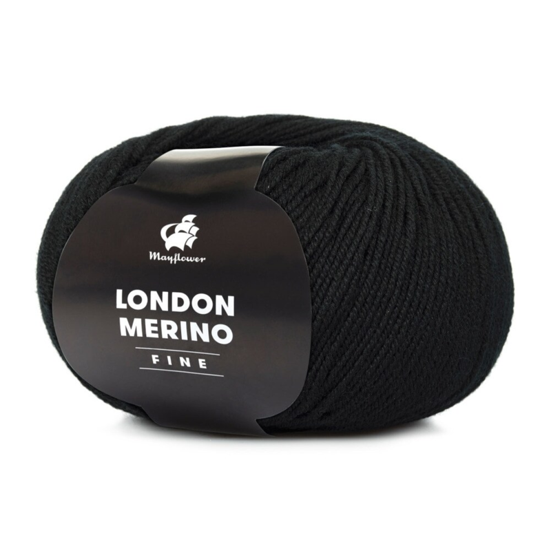 Mayflower London Merino Fine 040 Musta