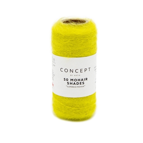 Katia 50 Mohair Shades 21 Keltaisen vihreä (vaaleampi kuin kuva)