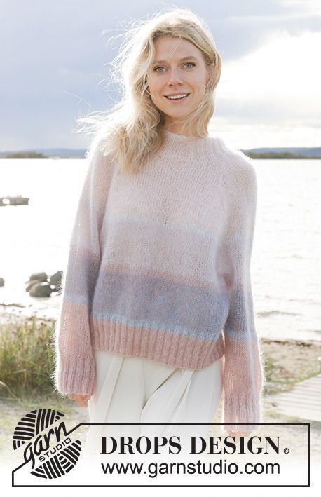 241-3 Watercolour Horizons Sweater by DROPS Design