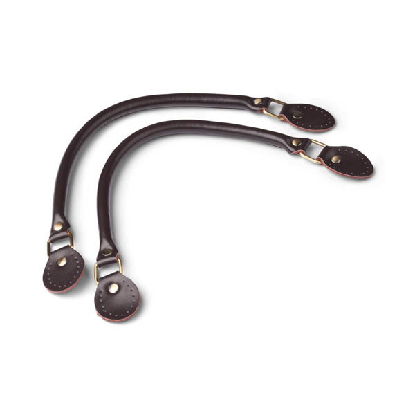 HobbyArts nahkainen kahva soljeilla, ruskea, 2 kpl, 40 cm