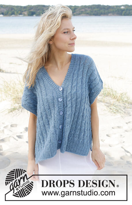 239-13 Swirling Sea Vest by DROPS Design