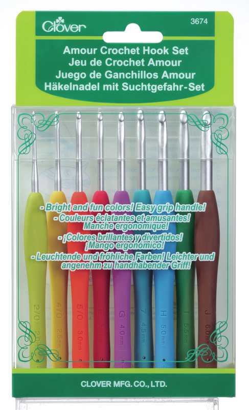 Clover AMOUR virkkauskoukkusarja (9 kokoa)