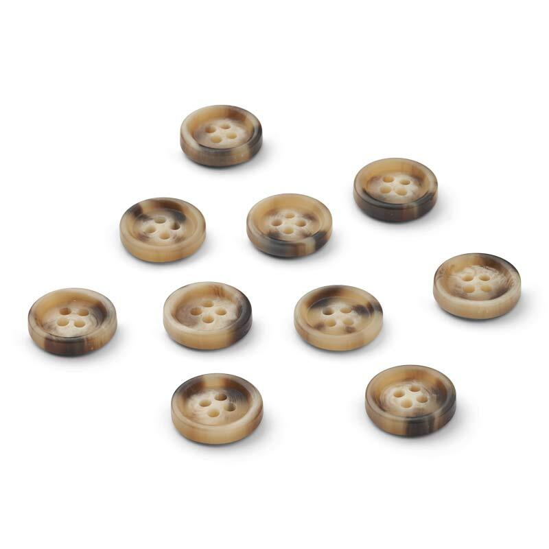 HobbyArts Beige/Mustat Napit, 15 mm, 10 kpl