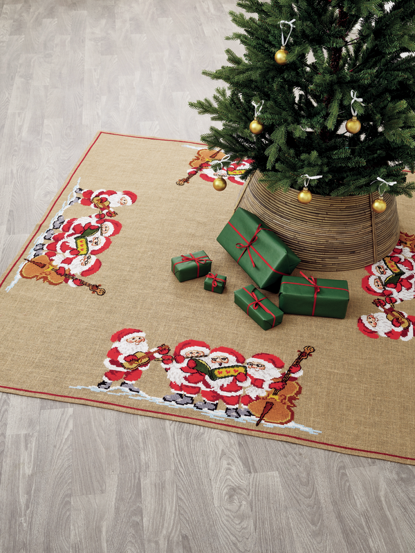 Permin Jouluinen kirjontapaketti – Tonttuorkesteri 172x172cm