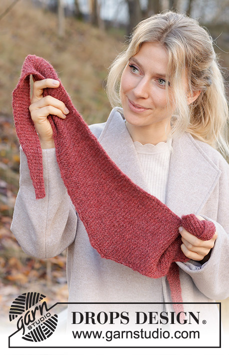 234-82 Pomegranate Shawl by DROPS Design