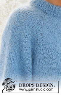 231-57 Blueberry Cream Sweater by DROPS Design