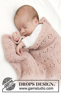 46-9 Pink Sea Blanket by DROPS Design