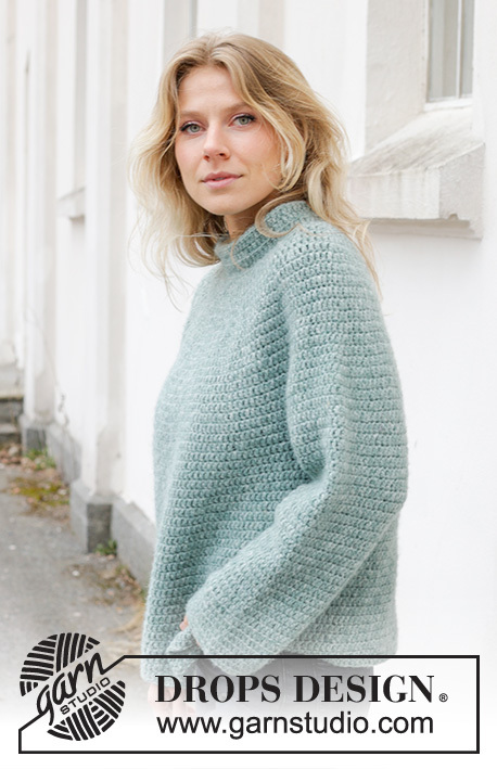 243-14 Sea Foam Sweater by DROPS Design