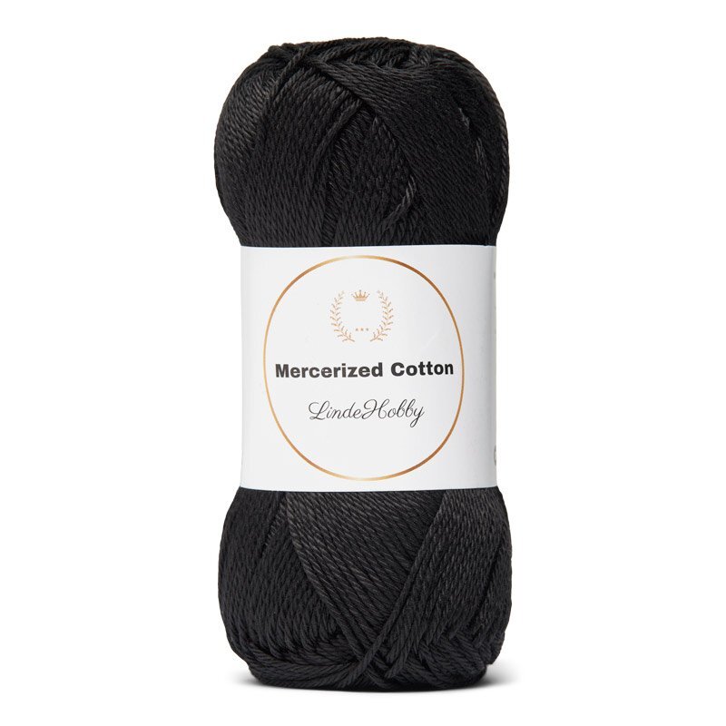 LindeHobby Mercerized Cotton 1 Musta