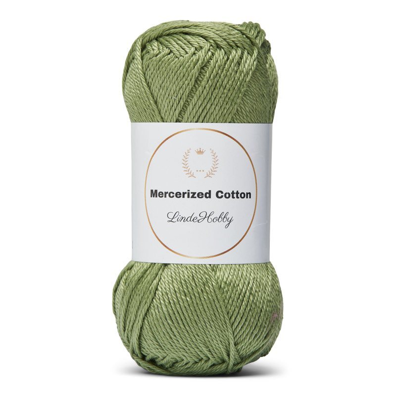 LindeHobby Mercerized Cotton 20 Olivenvihreä