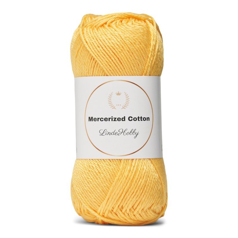 LindeHobby Mercerized Cotton 22 Keltainen