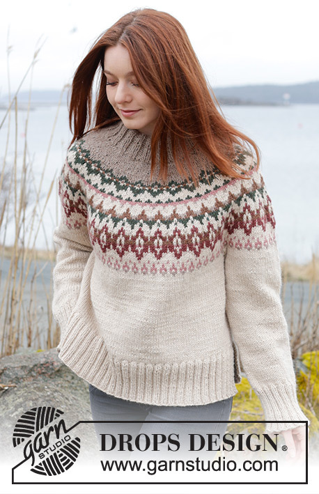 244-9 Forest Echo Sweater by DROPS Design