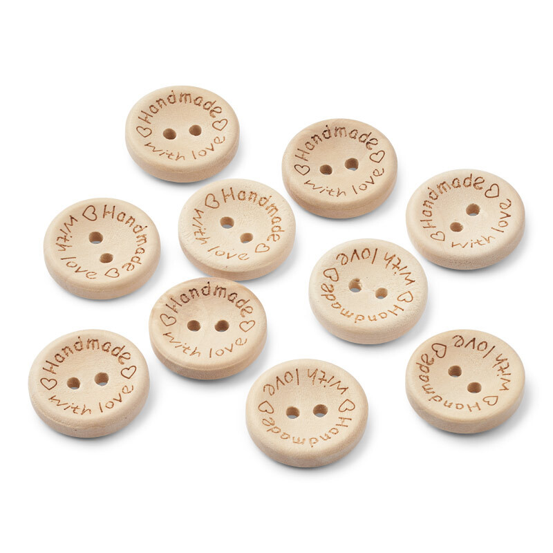 LindeHobby Handmade with love, napit, 25 mm