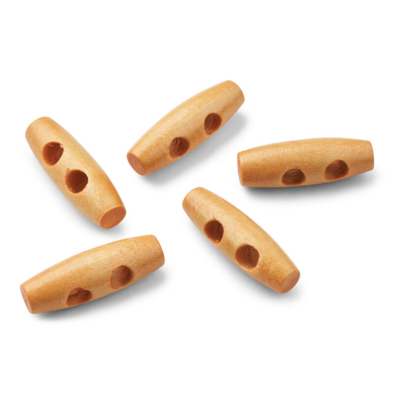 LindeHobby Duffel Napit, Beige, 30 mm, 5 kpl