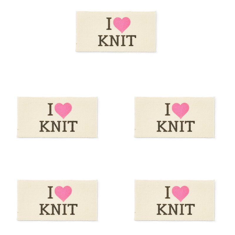LindeHobby I Love Knit -tunniste (4 cm x 2 cm)