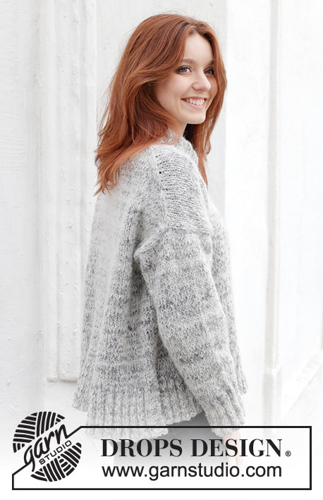 245-24 Stormy Evening Sweater by DROPS Design