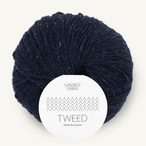 Sandnes Tweed Recycled 5585 Laivastonsininen