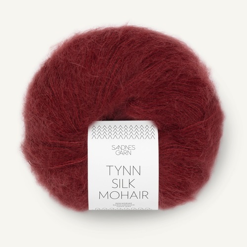 Sandnes Tynn Silk Mohair 4054 Syvä viininpunainen