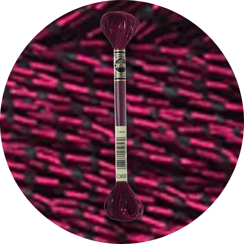 DMC Mouliné Light Effects E3685 Metallinen karhunvatukka