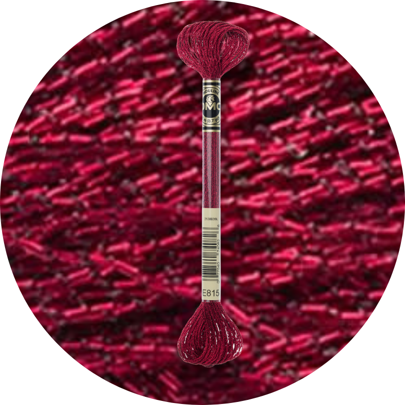 DMC Mouliné Light Effects E815 Metallinen musta kirsikka