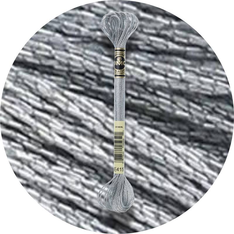 DMC Mouliné Light Effects E415 Metallinen kromi