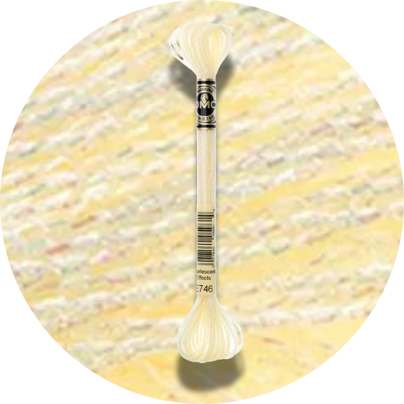 DMC Mouliné Light Effects E746 Helmiäinen vanilja