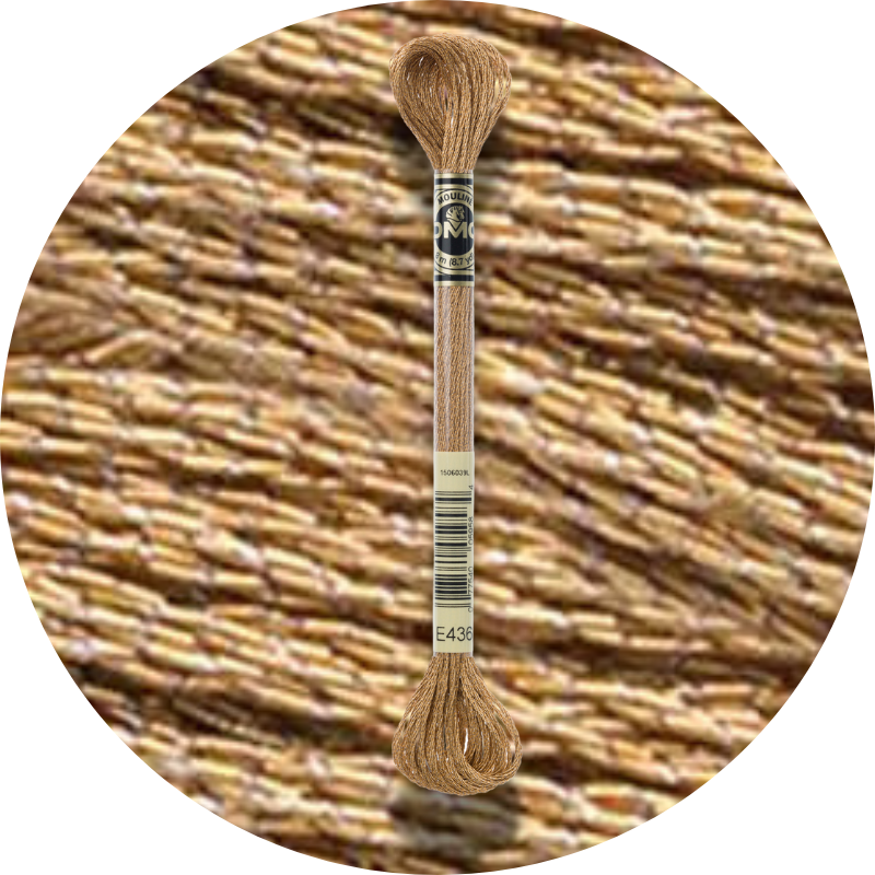 DMC Mouliné Light Effects E436 Metallinen nallekarhu