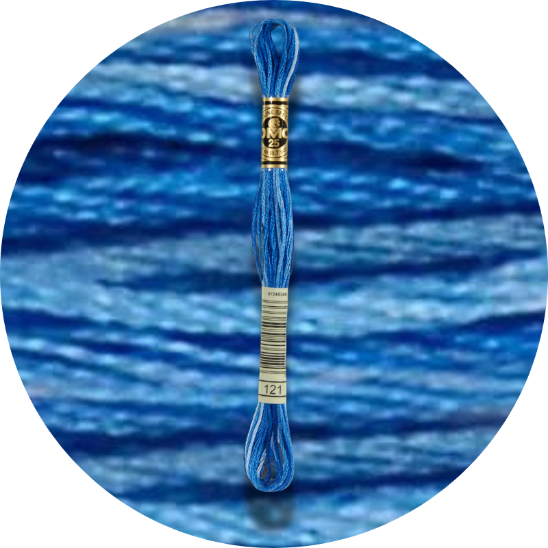 DMC Mouliné Spécial 25 Kirjontalanka, Väriä Vaihtava 0121