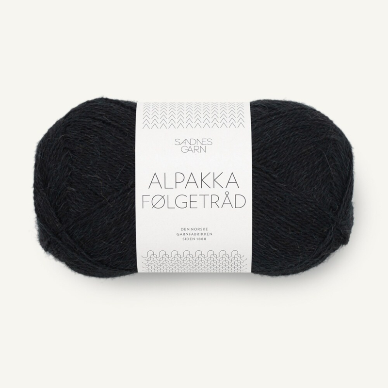 Sandnes Alpakka Følgetråd 1099 Musta