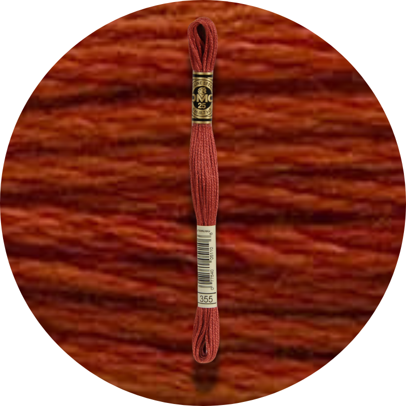 DMC Mouliné Spécial 25, Punaisen/Keltaisen/Oranssin sävyt 0355