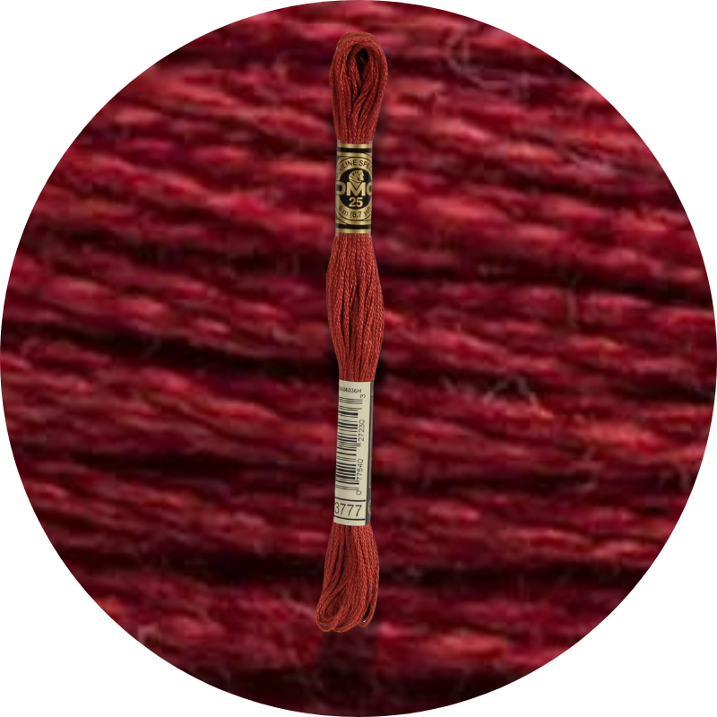 DMC Mouliné Spécial 25, Punaisen/Keltaisen/Oranssin sävyt 3777