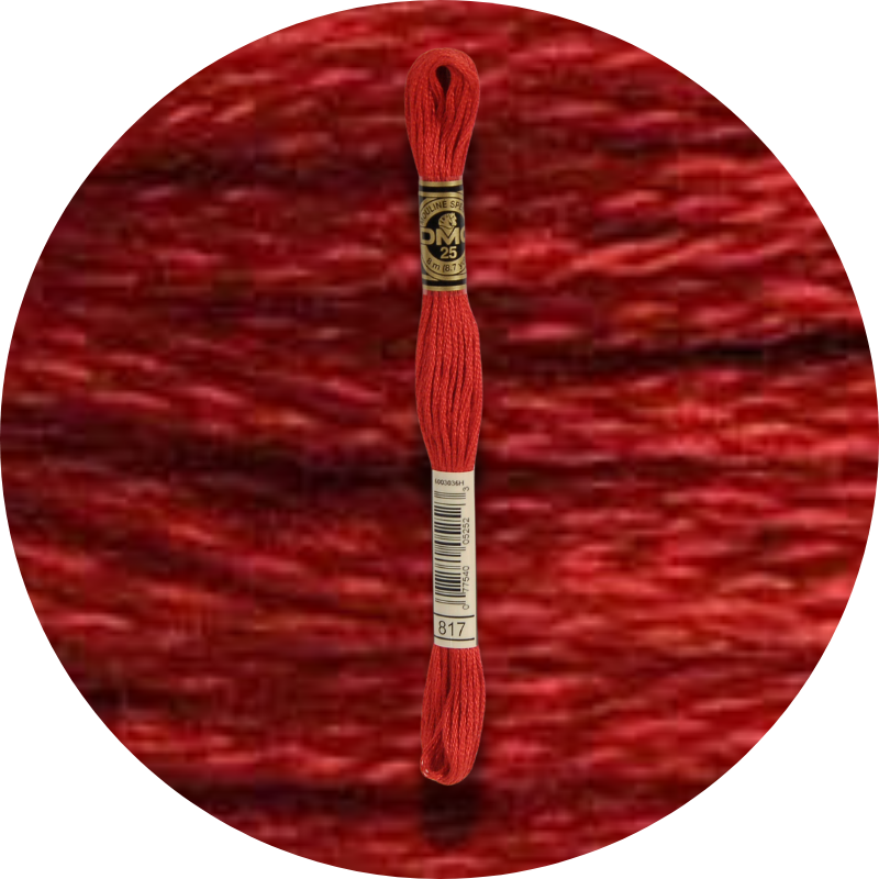 DMC Mouliné Spécial 25, Punaisen/Keltaisen/Oranssin sävyt 0817