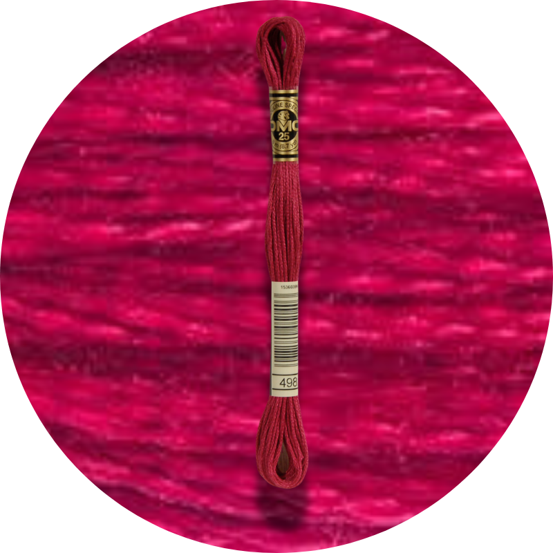 DMC Mouliné Spécial 25, Punaisen/Keltaisen/Oranssin sävyt 0498