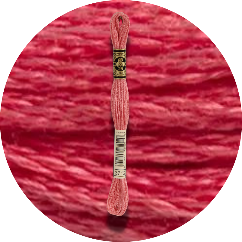 DMC Mouliné Spécial 25, Punaisen/Keltaisen/Oranssin sävyt 3712