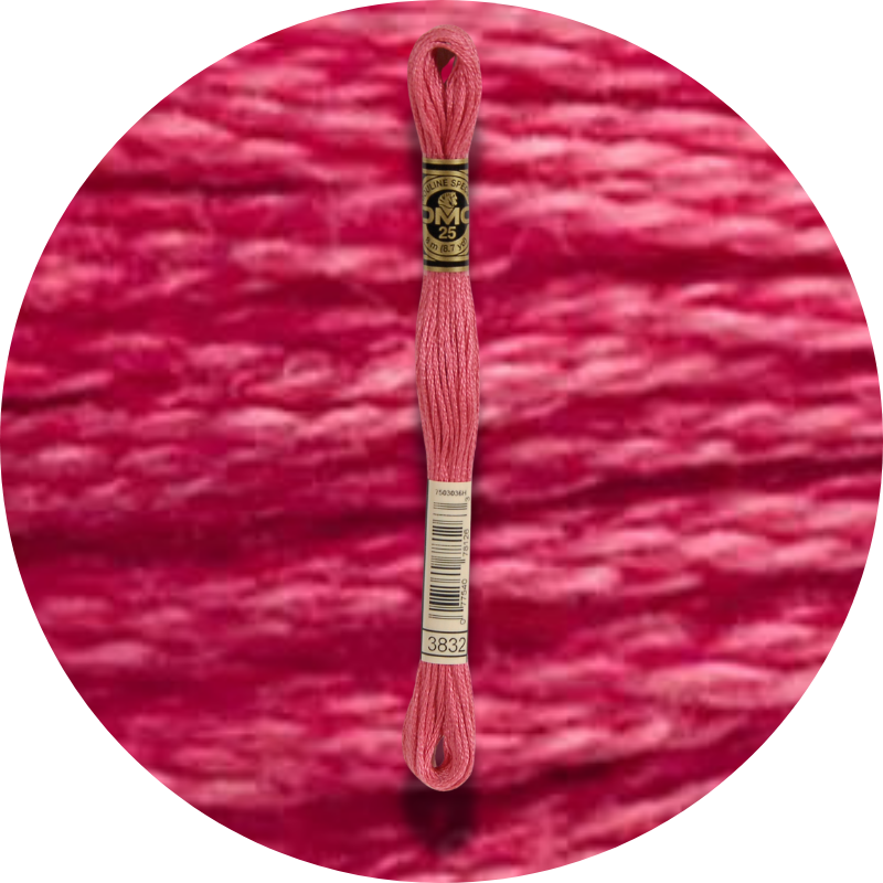 DMC Mouliné Spécial 25, Punaisen/Keltaisen/Oranssin sävyt 3832